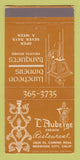 Matchbook Cover - L'Auberge French Restaurant Redwood City CA 30 Strike
