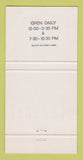 Matchbook Cover - Hugo's French Restaurant Brussels Belgium 30 Strike