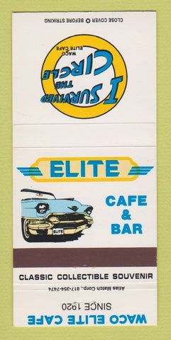 Matchbook Cover - Waco Elite Cafe 30 Strike
