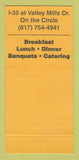 Matchbook Cover - Waco Elite Cafe 30 Strike