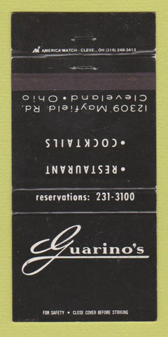 Matchbook Cover - Guarino's Restaurant Cleveland OH 30 Strike