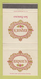Matchbook Cover - Ernie's Restaurant San Francisco CA 30 Strike