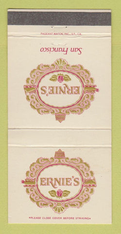 Matchbook Cover - Ernie's Restaurant San Francisco CA 30 Strike