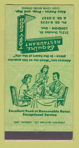 Matchbook Cover - Esquire Restaurant London ON CREASES 30 Strike