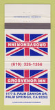 Matchbook Cover - Grosvenor Inn Palm Springs CA 30 Strike