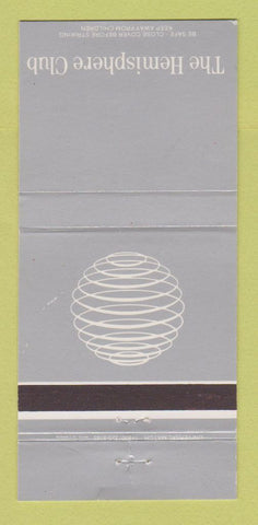 Matchbook Cover - Hemisphere Club New York City Rockefeller Center 30 Strike