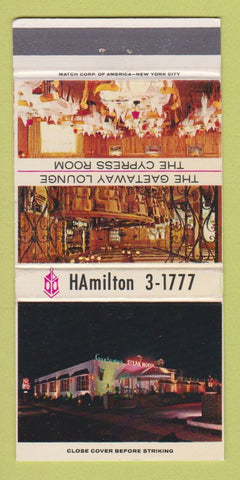 Matchbook Cover - Gaetaway Steak House Huntington NY WEAR 30 Strike
