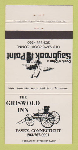 Matchbook Cover - Griswold Inn Essex CT Old Saybrook 30 Strike