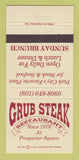 Matchbook Cover - Grub Steak Restaurant Park City UT? 30 Strike