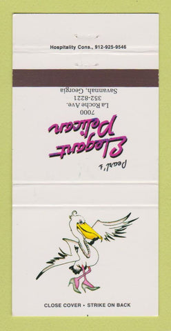 Matchbook Cover - Pearl's Elegant Pelican Savannah GA 30 Strike