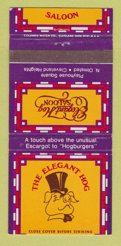 Matchbook Cover Elegant Hog Saloon North Olmsted Cleveland Heights OH 30 Strike
