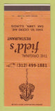 Matchbook Cover - Field's Restaurant Oak Lawn IL 30 Strike