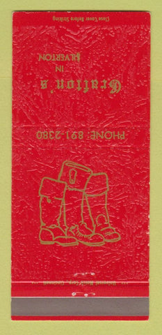 Matchbook Cover - Grafton's in Silverton Cincinnati OH 30 Strike