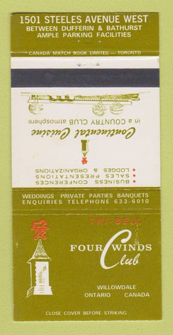 Matchbook Cover - Four Winds Club Willowdale ON WEAR 30 Strike