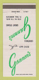 Matchbook Cover - Gannon's Restaurant Steaks St Paul MN 30 Strike