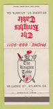 Matchbook Cover - The Knights Table Atlanta GA WEAR 30 Strike