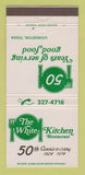Matchbook Cover - The White Kitchen Restaurant 1974 Livingston TX 30 Strike