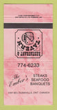 Matchbook Cover - Ember's Restaurant Dunnville ON WEAR 30 Strike