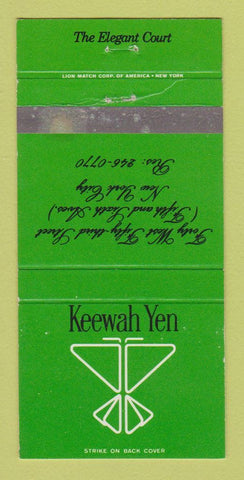 Matchbook Cover - Keewah Yen Restaurant New York City WEAR 30 Strike