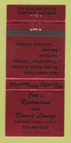 Matchbook Cover - Jim's Restaurant Renfrew ON 30 Strike