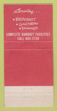 Matchbook Cover Hospitality House Motor Inn Arlington VA Heritage Room 30 Strike