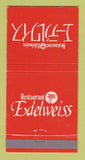 Matchbook Cover - Restaurant Edelweiss Japan? 30 Strike