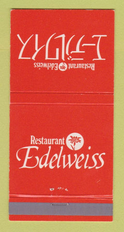 Matchbook Cover - Restaurant Edelweiss Japan? 30 Strike
