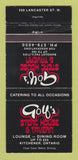 Matchbook Cover - Golf's Steak House Tavern Kitchener ON WEAR 30 Strike