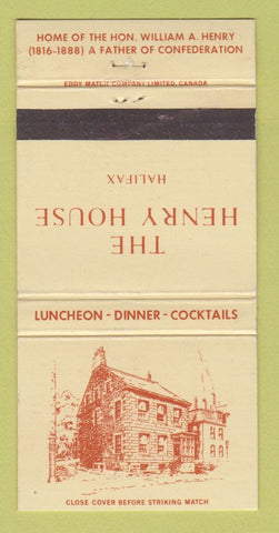 Matchbook Cover - The Henry House Halifax NS 30 Strike