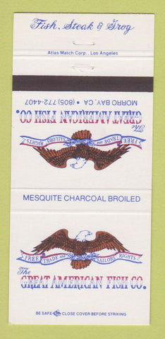 Matchbook Cover - Great American Fish Company Morro Bay CA 30 Strike