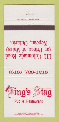 Matchbook Cover - King's Stag Restaurant Pub Nepean ON 30 Strike