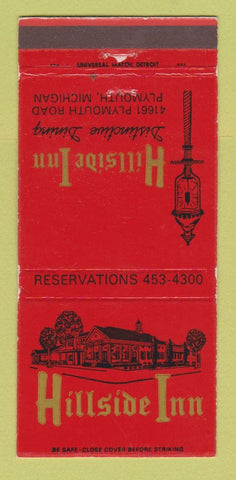 Matchbook Cover - Hillside Inn Plymouth MI 30 Strike