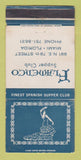 Matchbook Cover - Flamenco Supper Club Miami FL girlie WORN 30 Strike