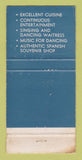 Matchbook Cover - Flamenco Supper Club Miami FL girlie WORN 30 Strike