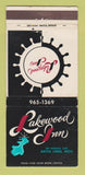 Matchbook Cover - Lakewood Inn Battle Creek MI WORN 30 Strike