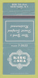 Matchbook Cover - King of the Sea Restaurant New York City 30 Strike