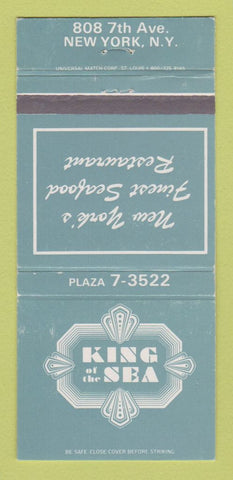 Matchbook Cover - King of the Sea Restaurant New York City 30 Strike