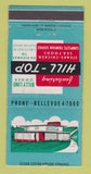 Matchbook Cover - Hill Top Restaurant Seattle WA area 30 Strike