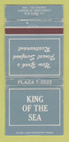 Matchbook Cover - King of the Sea New York City Restaurant WEAR 30 Strike