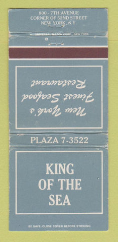 Matchbook Cover - King of the Sea New York City Restaurant WEAR 30 Strike