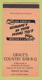 Matchbook Cover - Grace's Country BBQ Guelph ON WEAR 30 Strike
