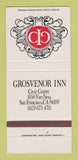 Matchbook Cover - Grosvenor Inn San Francisco CA 30 Strike