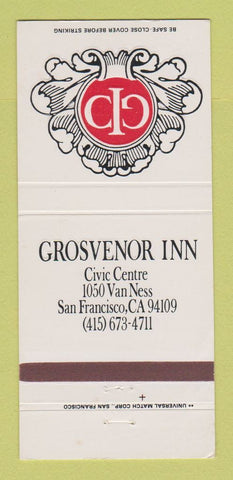 Matchbook Cover - Grosvenor Inn San Francisco CA 30 Strike
