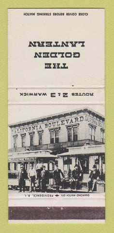 Matchbook Cover - Golden Lantern Warwick RI 30 Strike