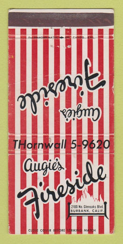 Matchbook Cover - Augie's Fireside Burbank CA WEAR 30 Strike