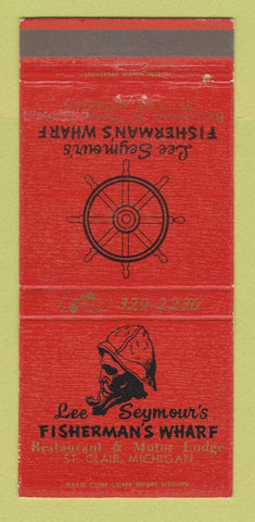 Matchbook Cover - Lee Seymour's Fisherman's Wharf St Clair MI 30 Strike