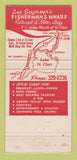 Matchbook Cover - Lee Seymour's Fisherman's Wharf St Clair MI 30 Strike