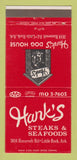 Matchbook Cover - Hank's Steaks Seafood Little Rock AR 30 Strike