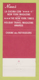 Matchbook Cover - Il Valletto New York City 30 Strike