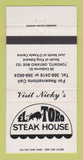 Matchbook Cover - El Toro Steak House Toronto ON 30 Strike
